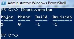 powershell version