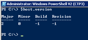 powershell version - CTP