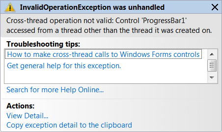 thread exception