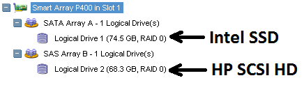 SCSI array configuration