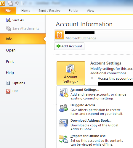 outlook 2010 account settings 1