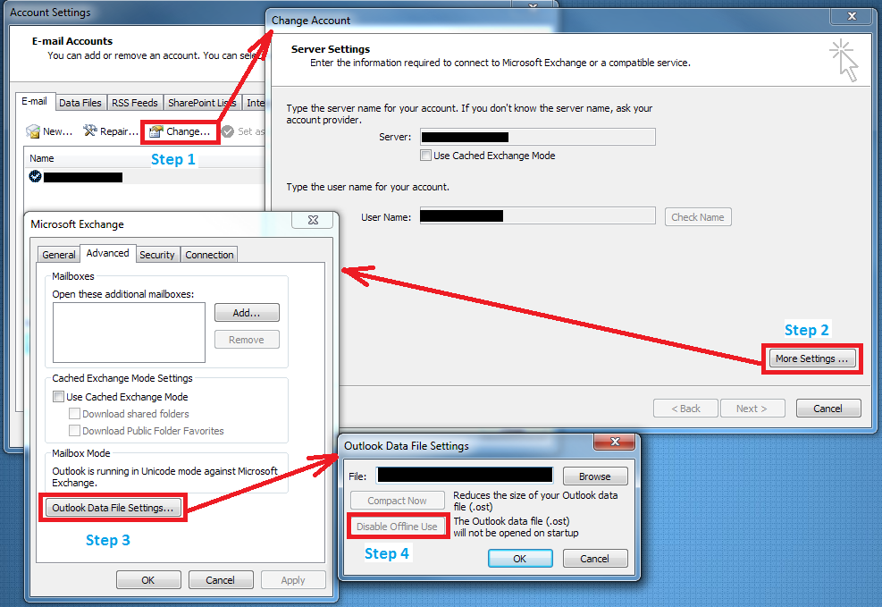 outlook 2010 account settings 2