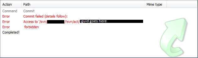 svn error guid forbidden