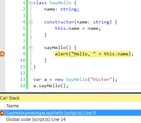 typescript debug support